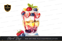 Delicious fruit parfait clipart png Product Image 1