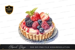Delicious fruit tart clipart png Product Image 1