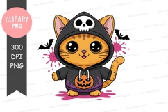 Halloween cat clipart png Product Image 1