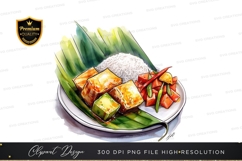 Delicious asian dish clipart png Product Image 1