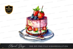Delicious strawberry and blueberry cake Product Image 1