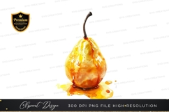 Caramel-drizzled pear clipart png Product Image 1
