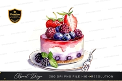 Delicious berry topped cake Product Image 1