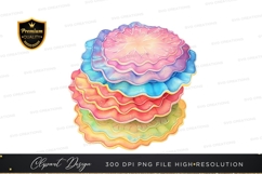Stack of colorful flower-like objects Product Image 1
