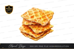 Stack of waffles clipart png Product Image 1