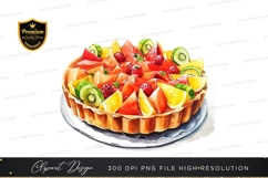 Delicious fruit tart clipart png Product Image 1