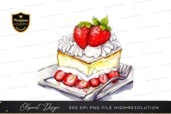 Strawberry cheesecake clipart png Product Image 1