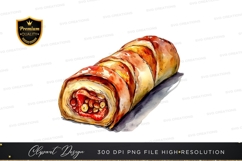 Delicious pastry roll clipart png Product Image 1