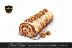 Delicious walnut roll clipart png Product Image 1
