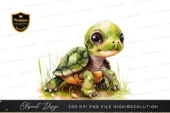 Adorable baby turtle in the grass Product Image 1