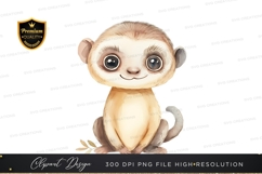 Cute baby monkey clipart png Product Image 1