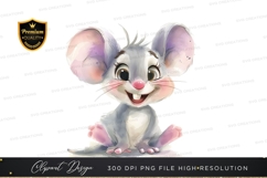Happy mouse clipart png Product Image 1