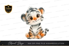 Cute baby tiger clipart png Product Image 1