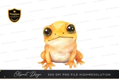 Cute yellow frog clipart png Product Image 1
