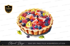 Delicious fruit tart clipart png Product Image 1