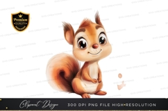 Happy squirrel clipart png Product Image 1