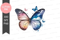 Dreamy butterfly clipart png Product Image 1