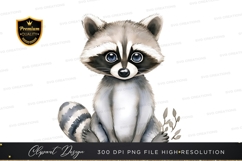 Cute raccoon clipart png Product Image 1