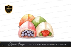 Assorted fruit and pastry clipart png Product Image 1