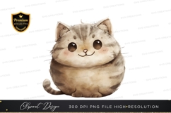 Cute chubby cat clipart png Product Image 1
