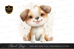 Happy puppy clipart png Product Image 1