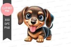 Happy puppy clipart png Product Image 1