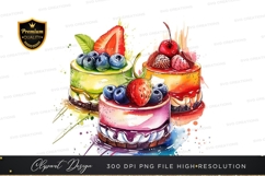 Delicious assorted desserts clipart png Product Image 1