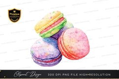 Colorful macarons clipart png Product Image 1