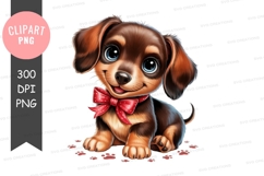 Adorable puppy with red bowtie Product Image 1