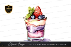 Berry parfait clipart png Product Image 1