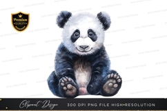 Cute panda clipart png Product Image 1