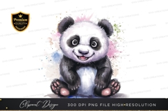 Cute panda clipart png Product Image 1