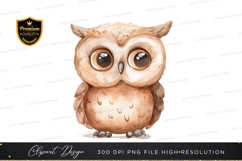 Cute cartoon owl clipart png Product Image 1