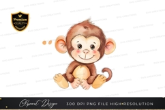 Cute baby monkey clipart png Product Image 1