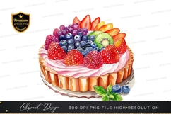 Delicious fruit tart clipart png Product Image 1