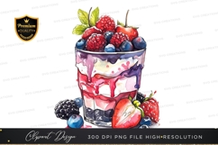 Berry parfait clipart png Product Image 1