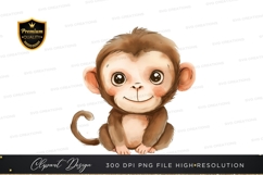 Cute baby monkey clipart png Product Image 1