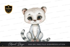 Adorable baby leopard clipart png Product Image 1