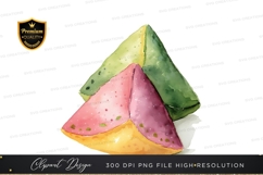 Colorful cheese slices clipart png Product Image 1