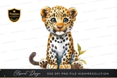 Cute baby jaguar clipart png Product Image 1