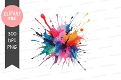 Colorful paint splatter Product Image 1