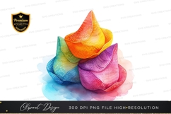 Colorful origami boats clipart png Product Image 1