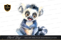 Happy lemur clipart png Product Image 1