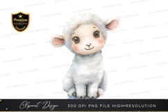 Adorable baby lamb clipart png Product Image 1