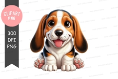 Happy puppy clipart png Product Image 1