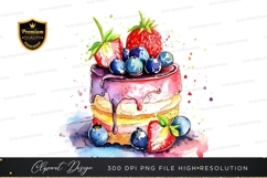 Delicious berry cake clipart png Product Image 1
