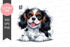 Happy puppy with butterfly Product Image 1