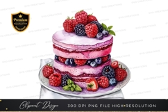 Delicious berry layer cake clipart png Product Image 1
