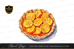 Delicious orange tart clipart png Product Image 1