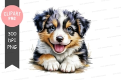 Happy puppy clipart png Product Image 1